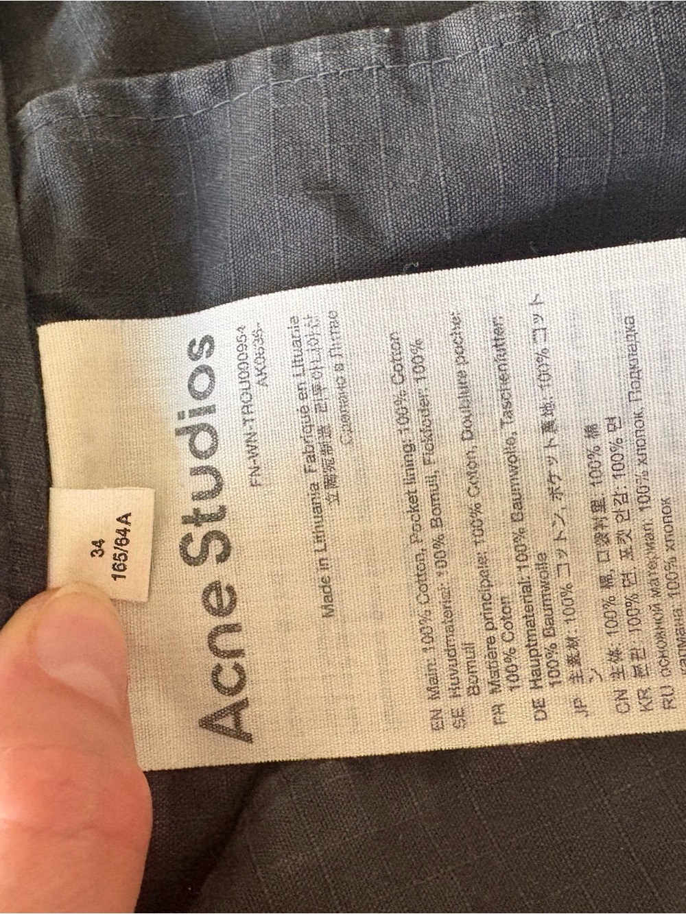 Acne Studios Zip Detail Cargo Pants - Picture 11 of 14